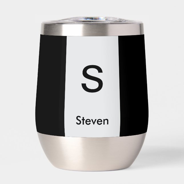 Monogram Two Tone Modern Black and Light Gray (Vorderseite)