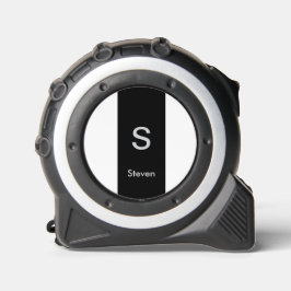 Monogram Two Tone Modern Black and White Maßband