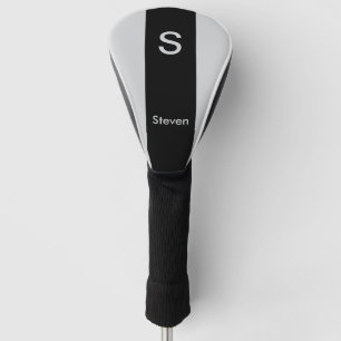 Monogram Two Tone Moderne Schwarz und Grau Golf Headcover