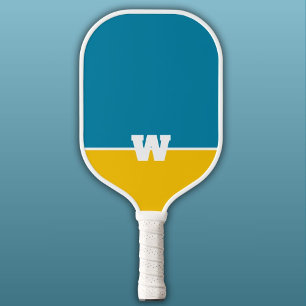 Monogram Two Tone Sky & Mango mit White Pickleball Schläger