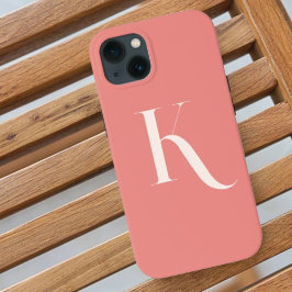 Monogram Typografie Blush Pink Feminine Girl Case-Mate iPhone Hülle