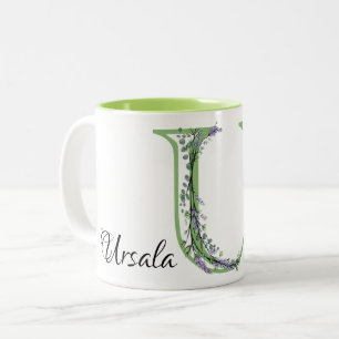Monogram U Lavendel Eucalyptus Zweifarbige Tasse