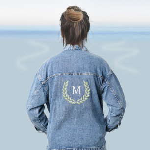 Monogram und Laurel Wreath Jeansjacke
