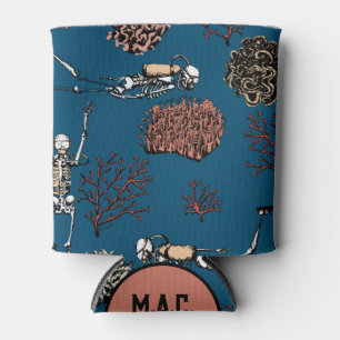 Monogram Unterwasser Skeleton Scuba Divers & Coral Dosenkühler