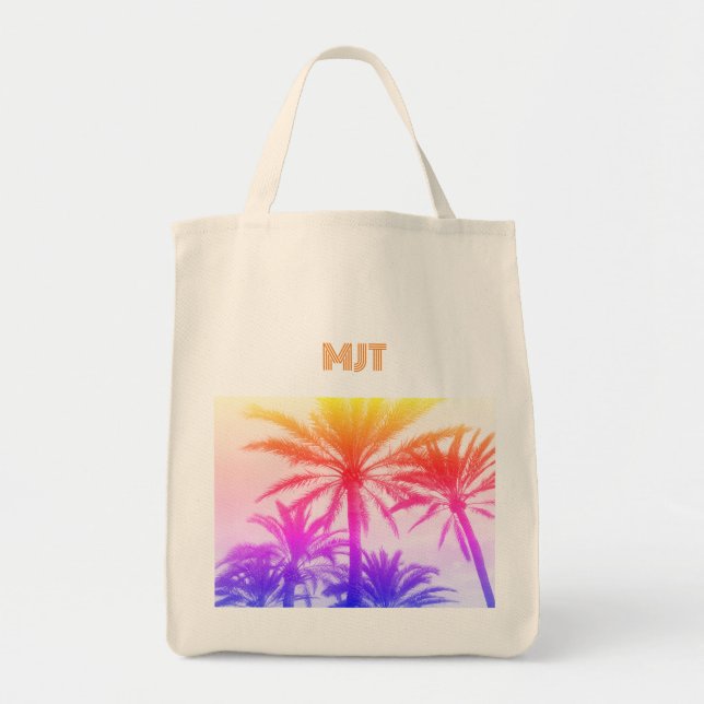 MONOGRAM Urlaub Sonnenuntergang Tote Bag RETRO PAL Tragetasche (Vorne)