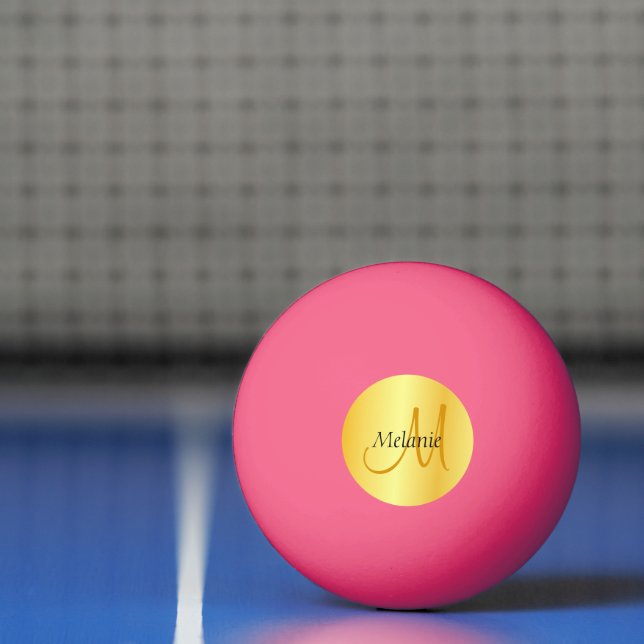 Monogram Ursprüngliche moderne trendy Template Pin Tischtennisball (Netto)