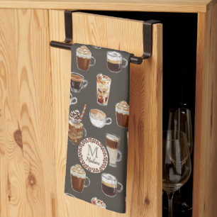 Monogram Venti Coffee Lover Geschirrtuch