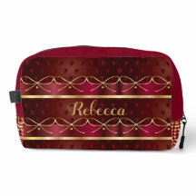 Monogram Vintag Burgundy Color Luxury Gold Decke