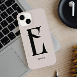 Monogram Vintag Chic Beige iPhone 14 Hülle<br><div class="desc">Vintages Monogramm.</div>