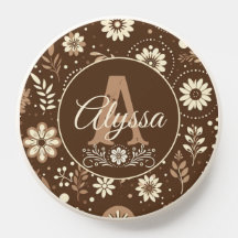 Monogram Vintag Floral Harmony