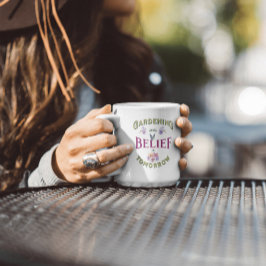 Monogram Vintag Inspiration Garden Zitat Kaffeetasse