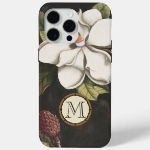Monogram Vintag Magnolia Floral Pattern iPhone 15 Pro Max Hülle