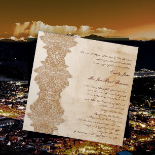 Monogram Vintag Mittelmeer Griechische Hochzeit Einladung