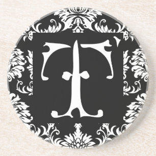 Monogram Vintag T Wedding Anniversary Untersetzer