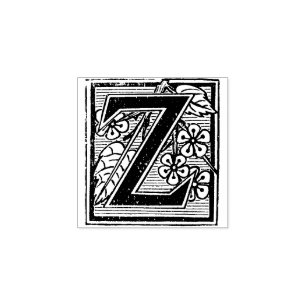 Monogram Vintage Buchstabe Z Gummistempel