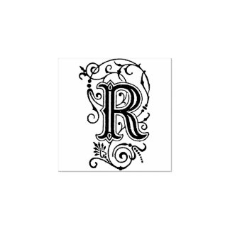 Monogram Vintager Zierbuchstabe R Gummistempel