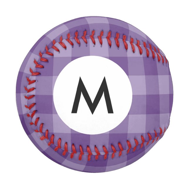 Monogram Violet im Hintergrund Baseball (Vorderseite Links)
