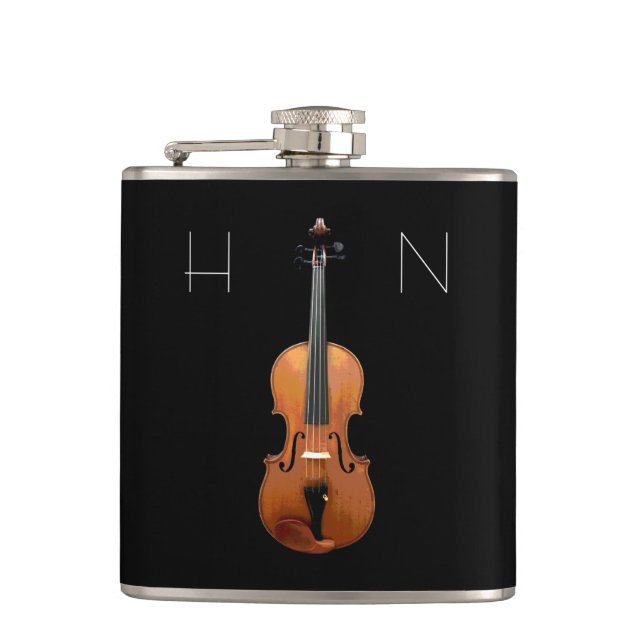 Monogram Violin Black Flachmann (Vorderseite)