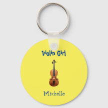 Monogram Violin Girl Niedlich gelb