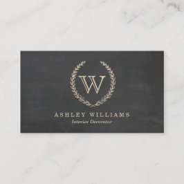Monogram-Visitenkarten für Chalkboard-Stile Visitenkarte