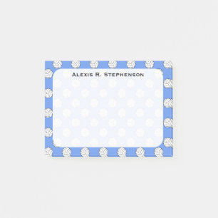 Monogram Volleyball Balls Cornflower Blue Post-it Klebezettel