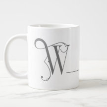 Monogram W in Beautiful Scroll Typografy