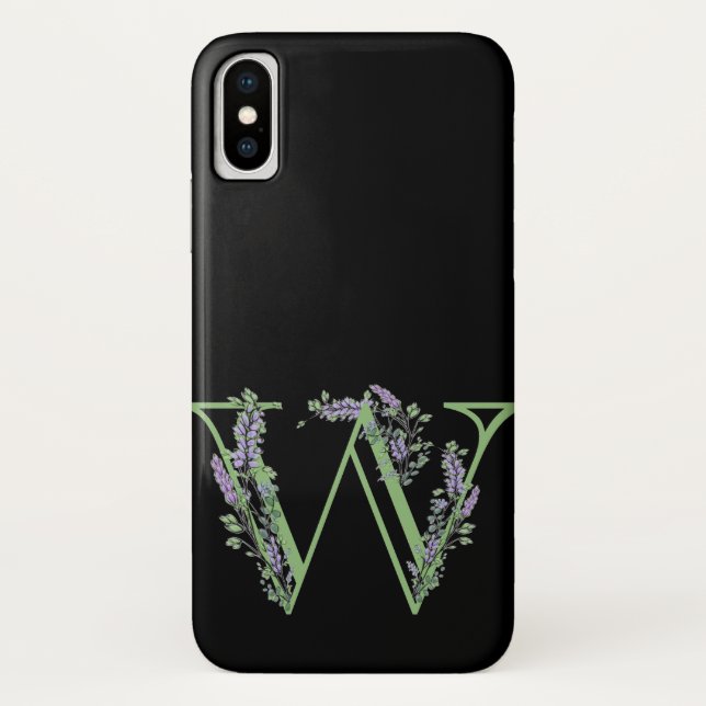 Monogram W Lavendel Eucalyptus Case-Mate iPhone Hülle (Rückseite)