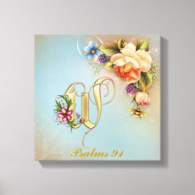 Monogram W Premium Wrapped Canvas (Gloss) Leinwanddruck (Vorderseite)