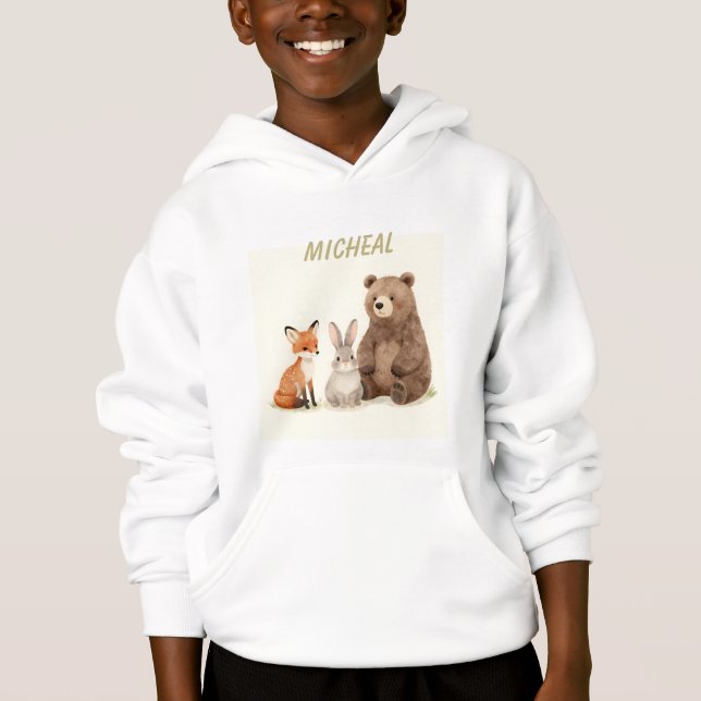 Monogram-Waldtiere  Hoodie (Vorderseite)
