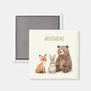 Monogram-Waldtiere Magnet