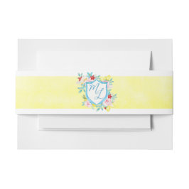 Monogram Wappen Amalfi Küste Italienische Zitronen Einladungsbanderole