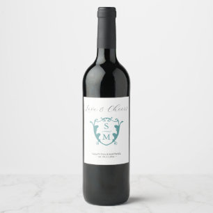 Monogram Wappen Custom Wine Bottle Labels Weinetikett