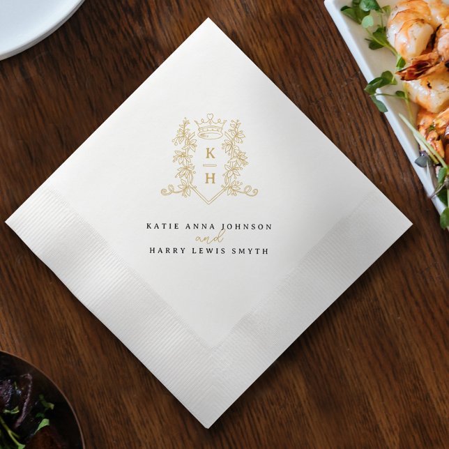 Monogram-Wappen-Krone Serviette (Von Creator hochgeladen)