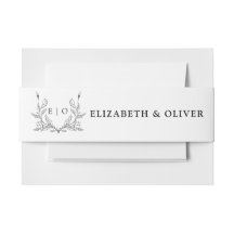 Monogram Wappen Wedding Einladung Bauchband