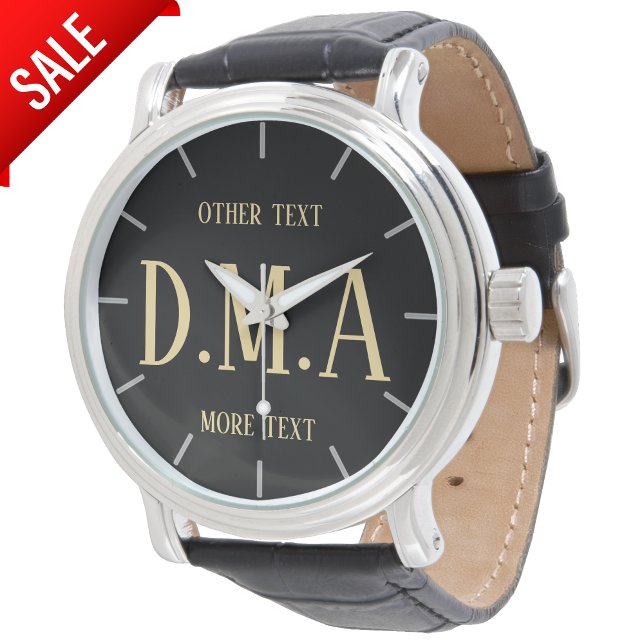 Monogram Watch Men Personalisiert Elegant Class Armbanduhr (Von Creator hochgeladen)