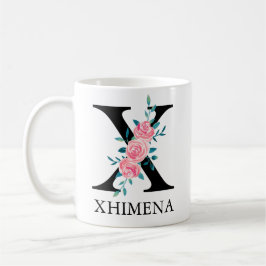 Monogram Watercolor Benutzerdefinierter Single Let Kaffeetasse