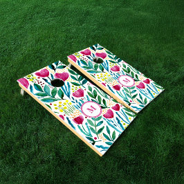 Monogram Watercolor Botanical Florals