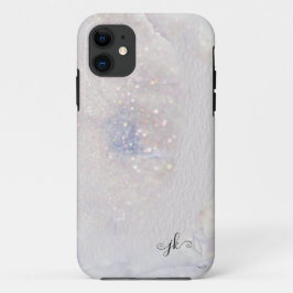 Monogram Watercolor Texture Opal Mineral Sparkle Case-Mate iPhone Hülle