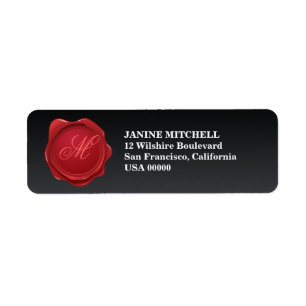 Monogram Wax Siegel Address Label