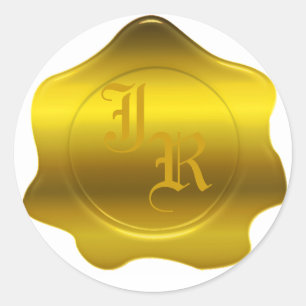 Monogram Wax Siegel Wedding Stickers