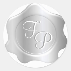 Monogram Wax Siegel Wedding Stickers