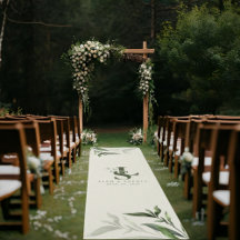 Monogram Wedding Aisle Runner - Rug mit Initialen