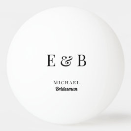 Monogram Wedding Bridesma Geschenk Personalisiert  Tischtennisball