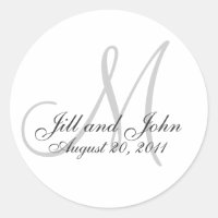 Monogram Wedding Initial Bride Groom Siegel Sticke