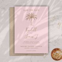 Monogram Wedding Logo Palm Tree