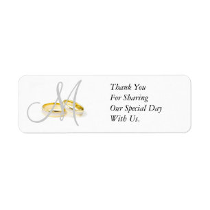 Monogram Wedding Rings Danke Labels