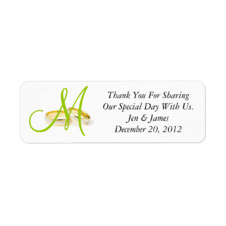 Monogram Wedding Rings Danke Labels Green