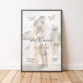 Monogram Wedding Signature Guest Book Poster