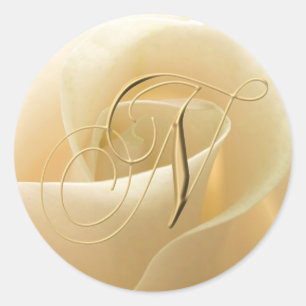 Monogram Wedding Stickers - Buchstabe N