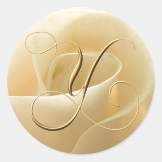 Monogram Wedding Stickers - Buchstabe Y